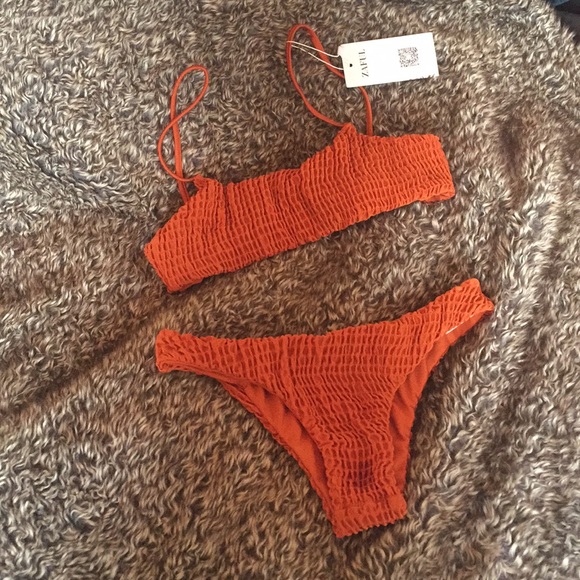 Orange smocked bikini Clearance